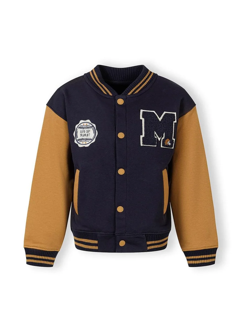 MINOTI Boys lightweight navy baseball jacket contrast sleeves 2-14 years